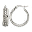 Stainless Steel Polished Twisted Hoop Earrings for Women