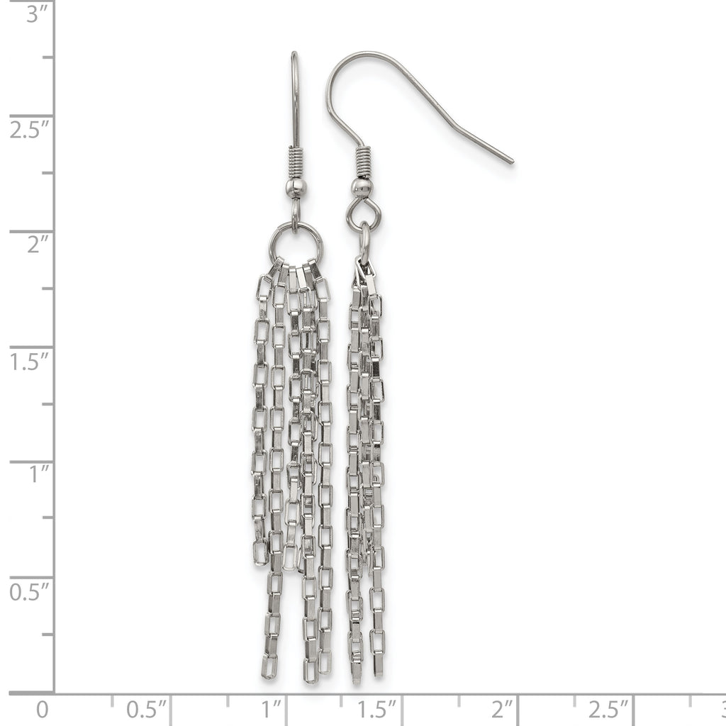 Stainless Steel Polished Drop Dangle Earrings for Women