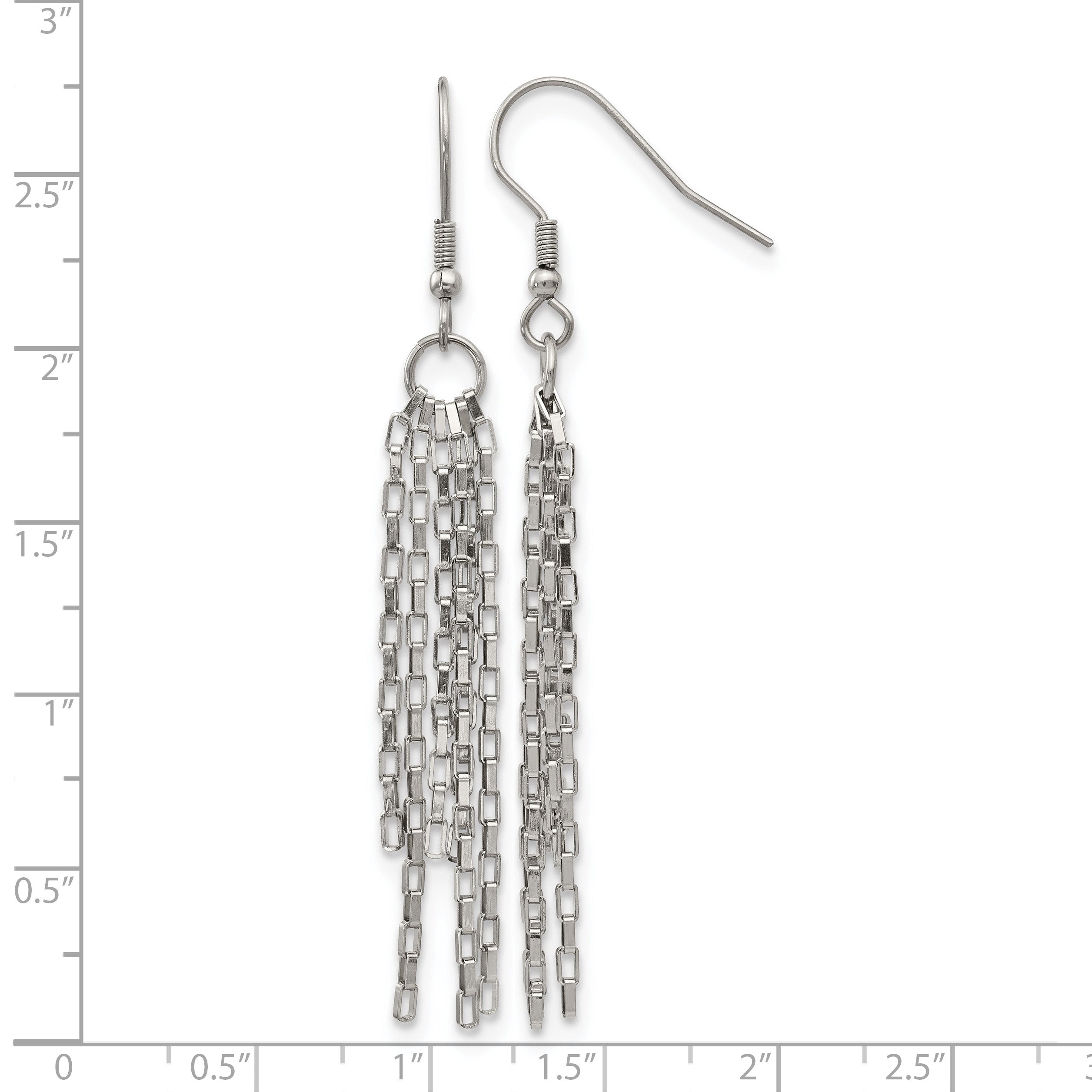 Stainless Steel Polished Drop Dangle Earrings for Women