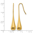 Stainless Steel Gold-Tone Polished Drop Dangle Earrings for Women