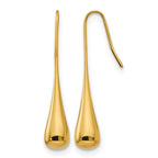 Stainless Steel Gold-Tone Polished Drop Dangle Earrings for Women