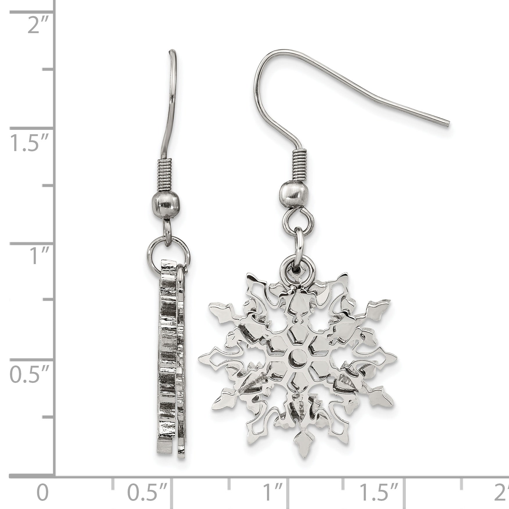 Stainless Steel Polished Drop Dangle Earrings for Women
