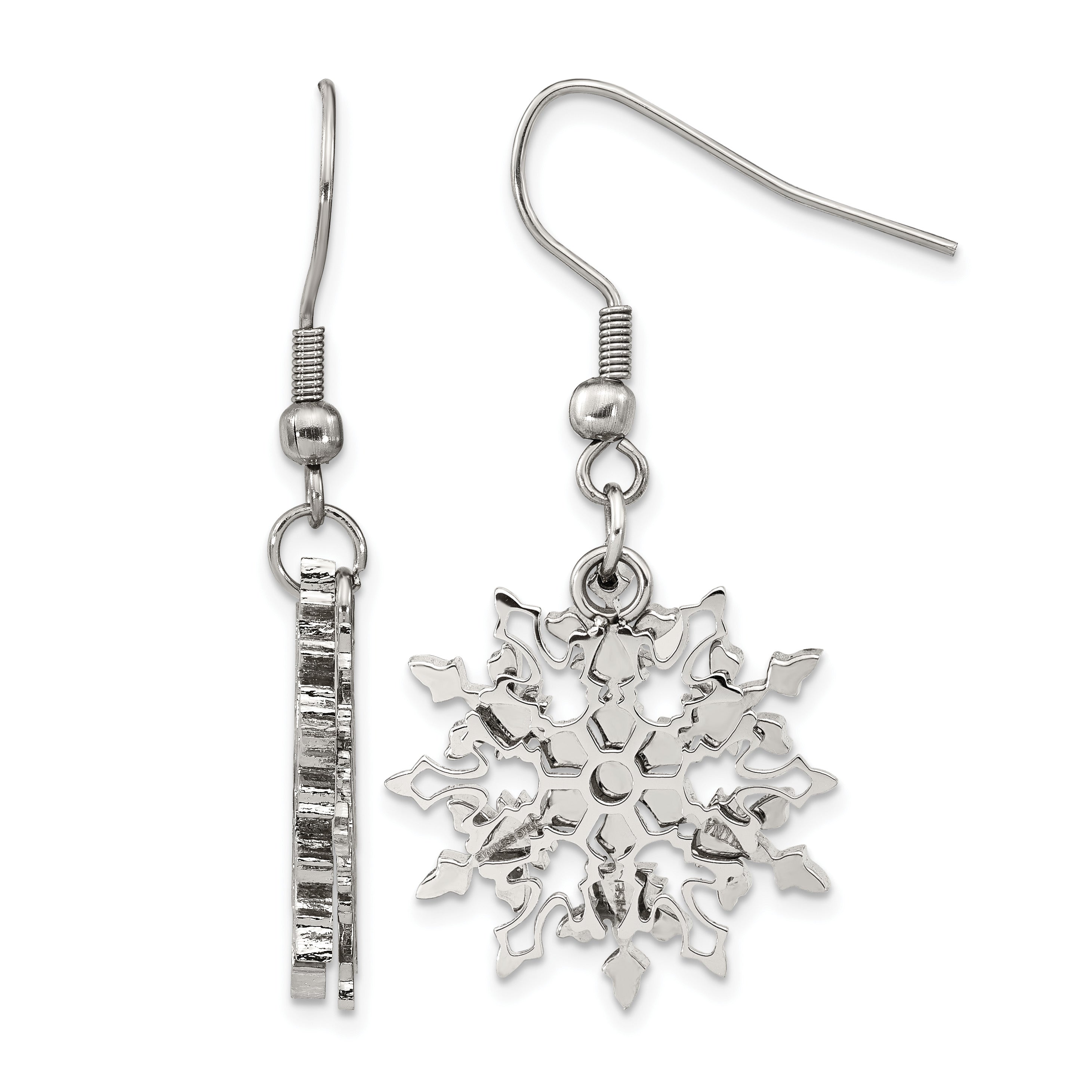 Stainless Steel Polished Drop Dangle Earrings for Women
