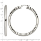Stainless Steel Polished Hoop Earrings for Women