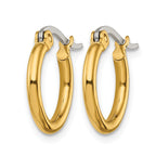Stainless Steel Gold-Tone Polished Hoop Earrings for Women