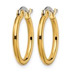 Stainless Steel Gold-Tone Polished Hoop Earrings for Women