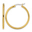 Stainless Steel Gold-Tone Polished Hoop Earrings for Women