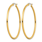 Stainless Steel Gold-Tone Polished Hoop Earrings for Women
