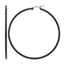Stainless Steel Black Polished Hoop Earrings for Women