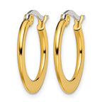 Stainless Steel Gold-Tone Polished Hoop Earrings for Women