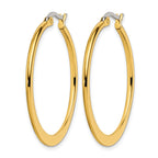 Stainless Steel Gold-Tone Polished Hoop Earrings for Women