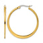 Stainless Steel Gold-Tone Polished Hoop Earrings for Women