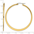Stainless Steel Gold-Tone Polished Hoop Earrings for Women