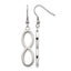 Stainless Steel Polished & Brushed Infinity Drop Dangle Earrings for Women