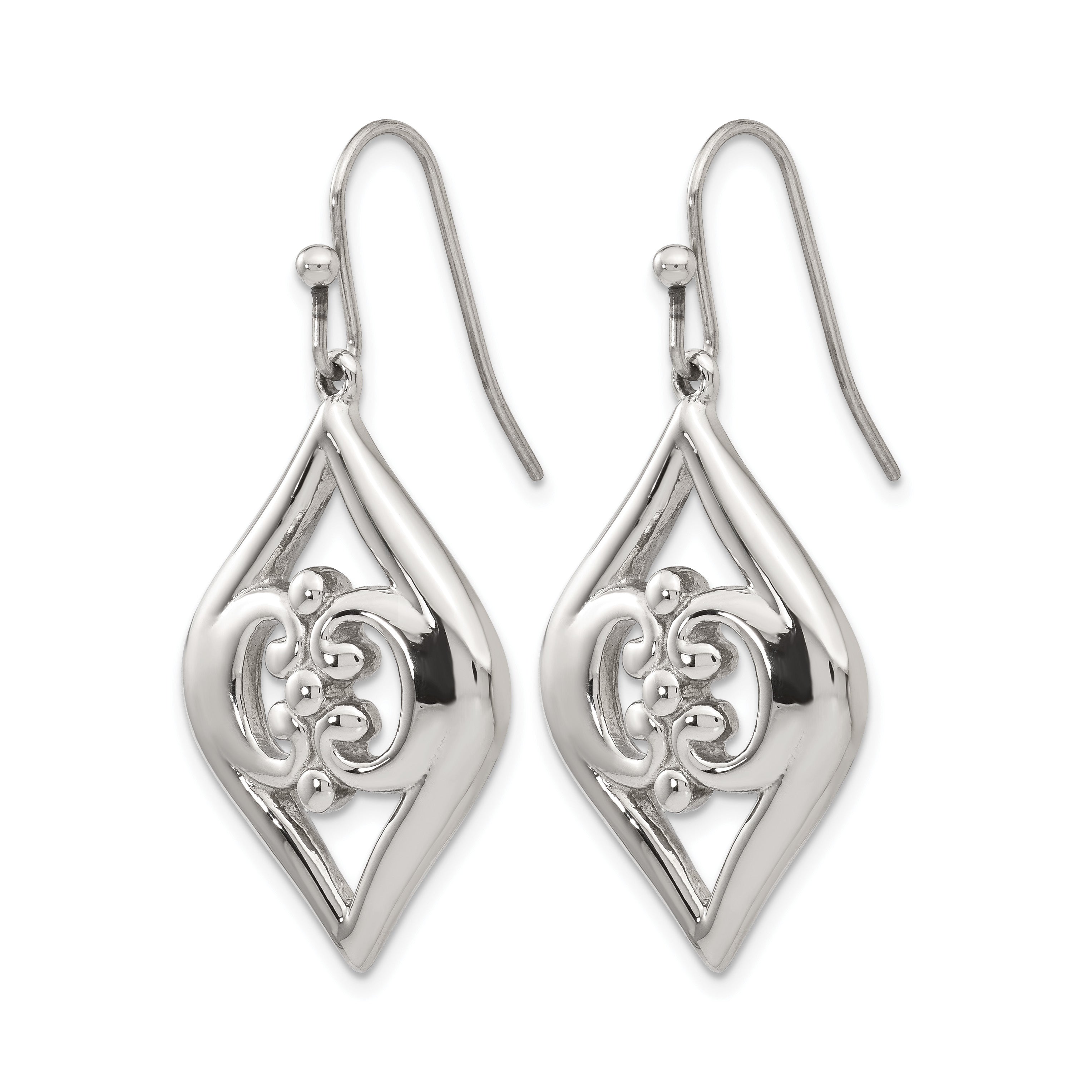 Stainless Steel Polished Drop Dangle Earrings for Women Secondary image