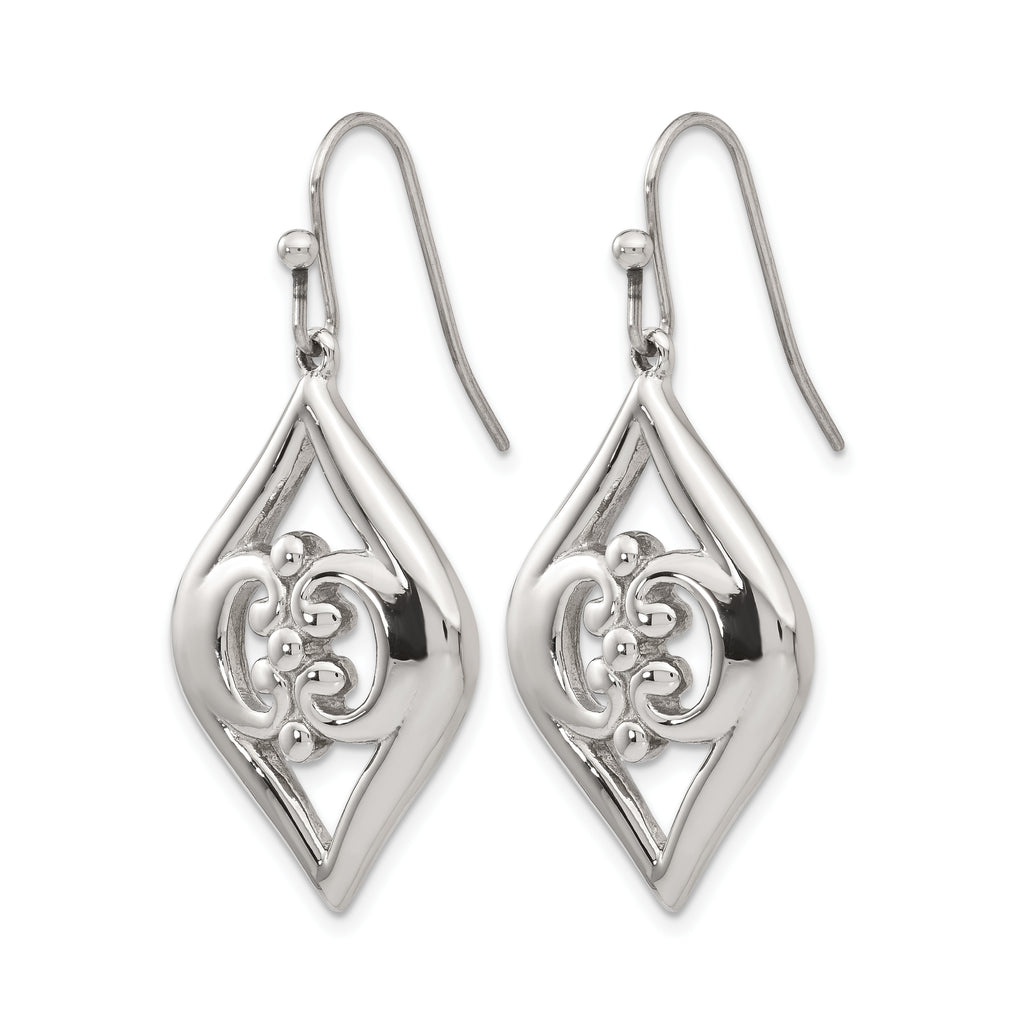 Stainless Steel Polished Drop Dangle Earrings for Women