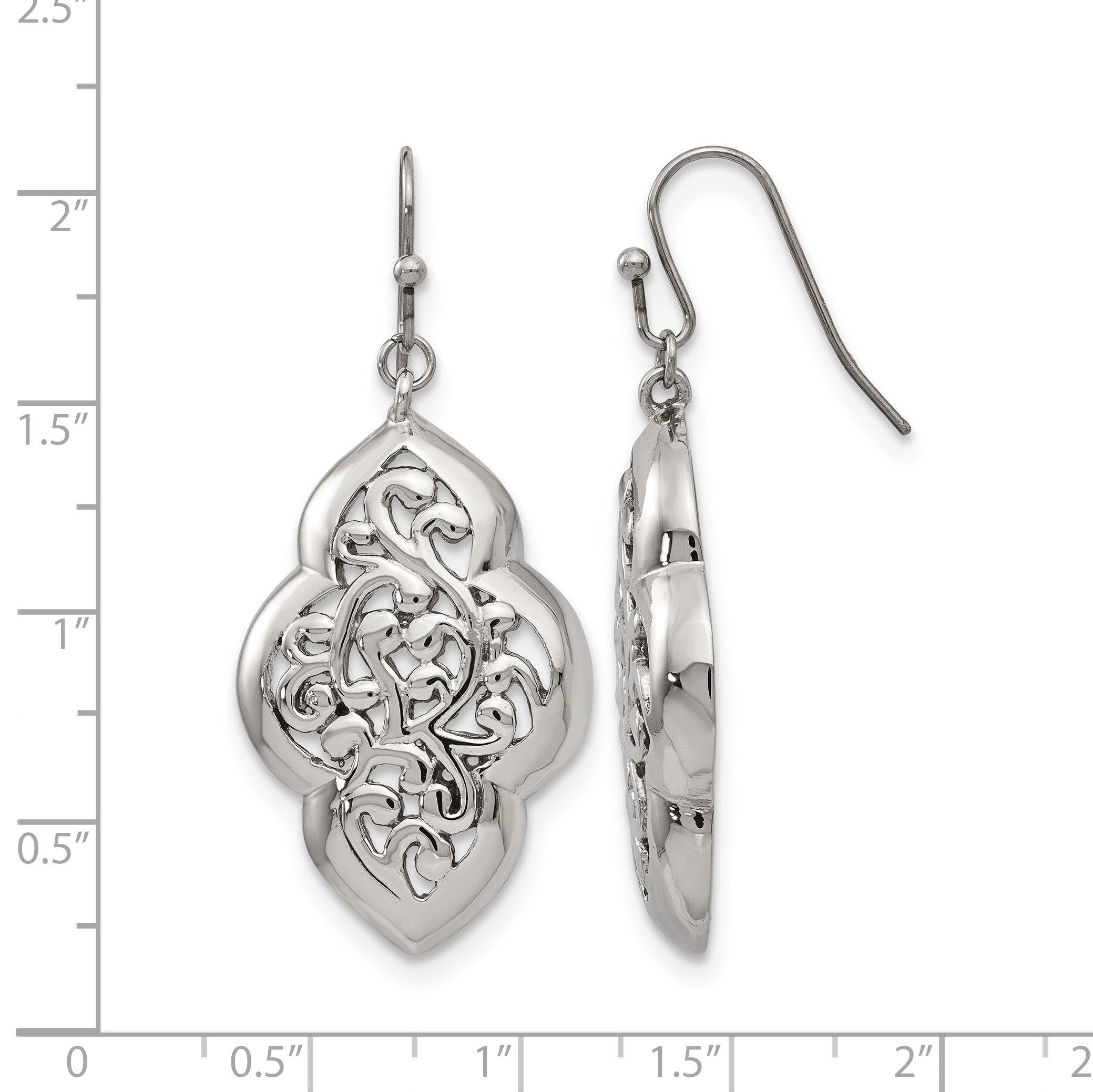 Stainless Steel Polished Drop Dangle Earrings for Women
