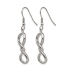 Stainless Steel Polished Infinity Drop Dangle Earrings for Women