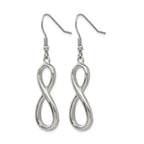 Stainless Steel Polished Infinity Drop Dangle Earrings for Women