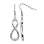 Stainless Steel Polished Infinity Drop Dangle Earrings for Women
