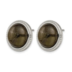 Stainless Steel Polished Button Earrings for Women
