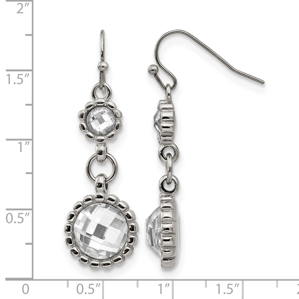 Stainless Steel Polished Drop Dangle Earrings for Women