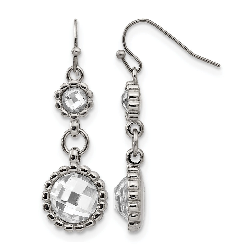 Stainless Steel Polished Drop Dangle Earrings for Women