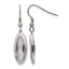 Stainless Steel Polished Oval Drop Dangle Earrings for Women