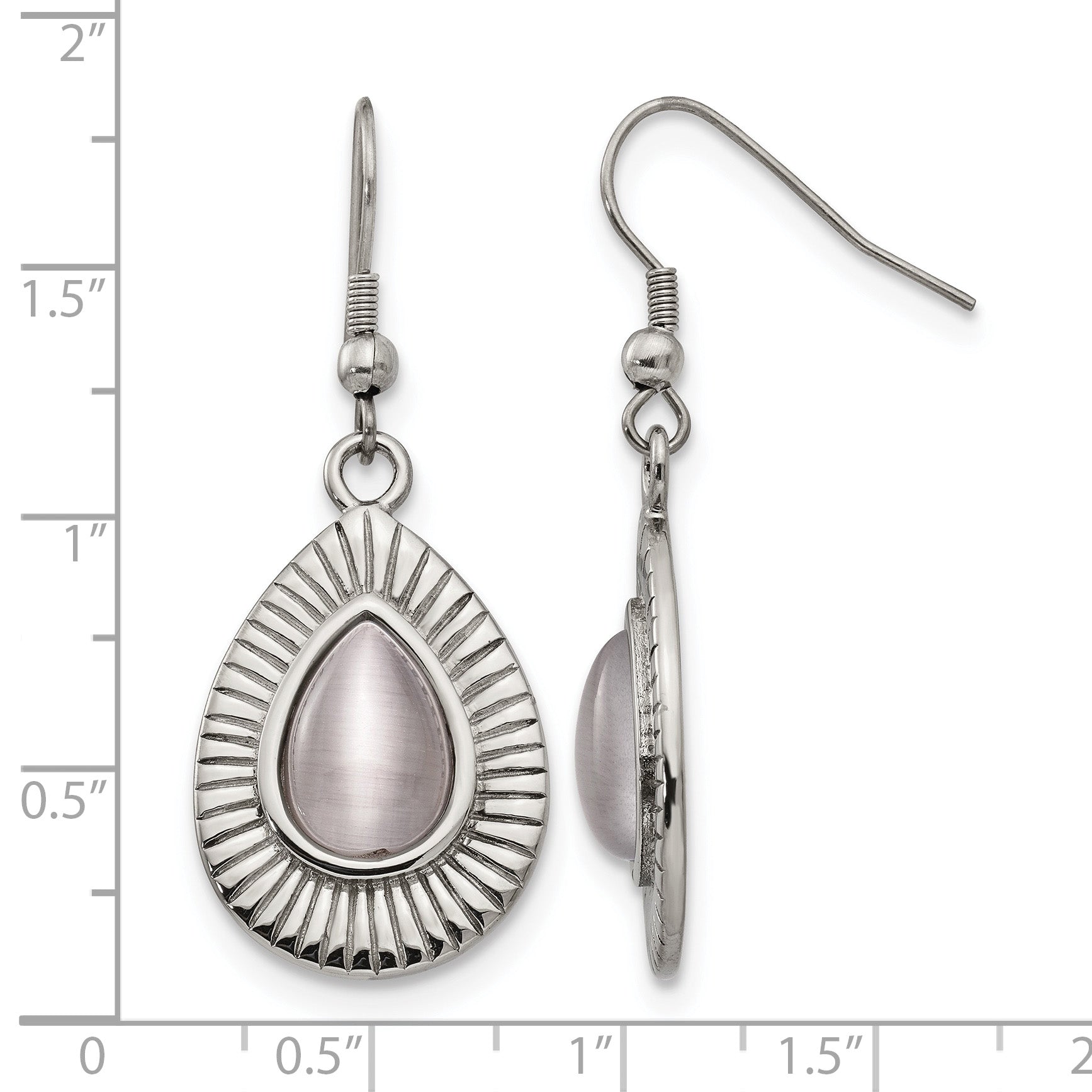 Stainless Steel Polished Drop Dangle Earrings for Women
