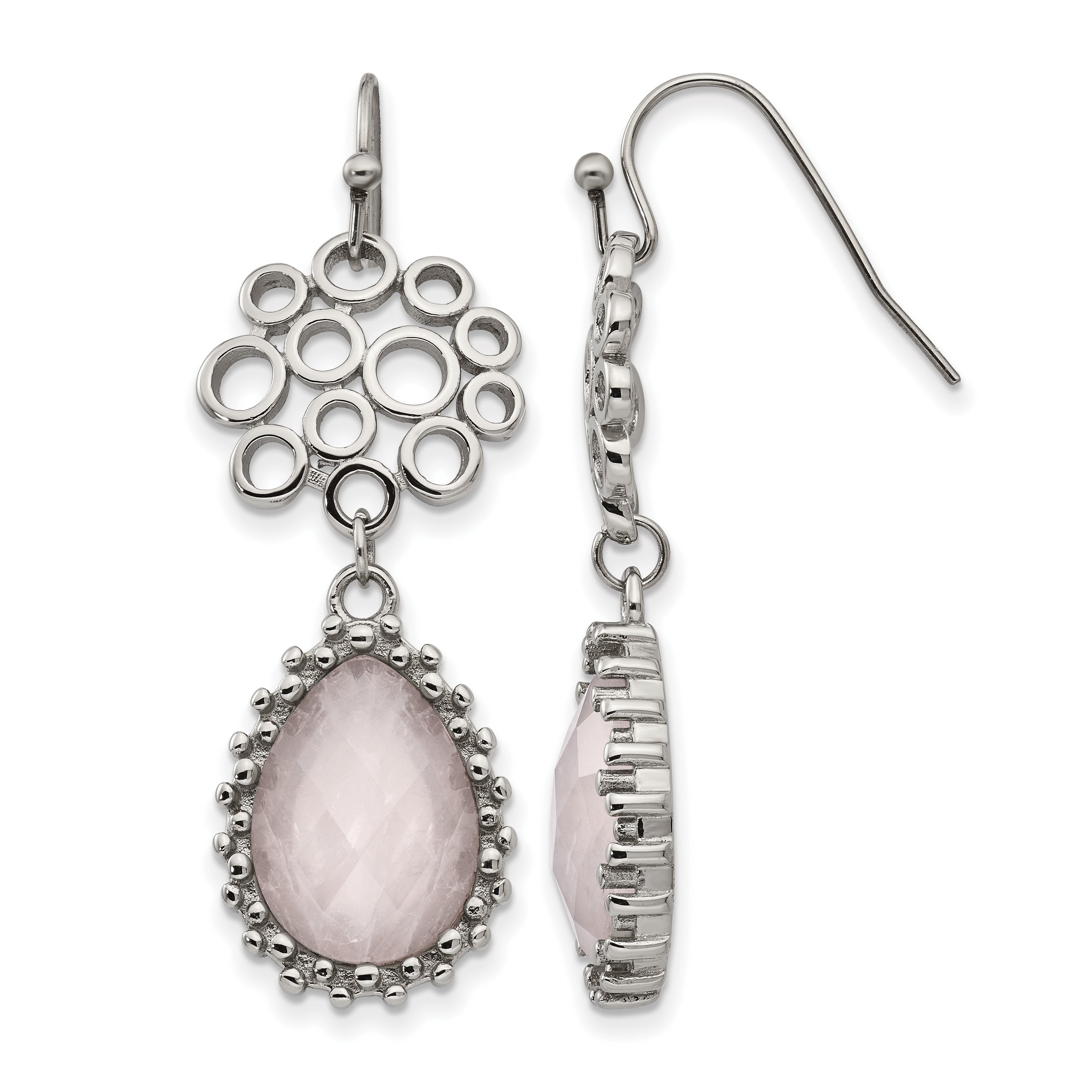 Stainless Steel Polished Drop Dangle Earrings for Women