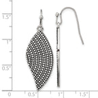 Stainless Steel Polished & Antiqued Drop Dangle Earrings for Women