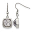 Stainless Steel Polished Square Drop Dangle Earrings for Women