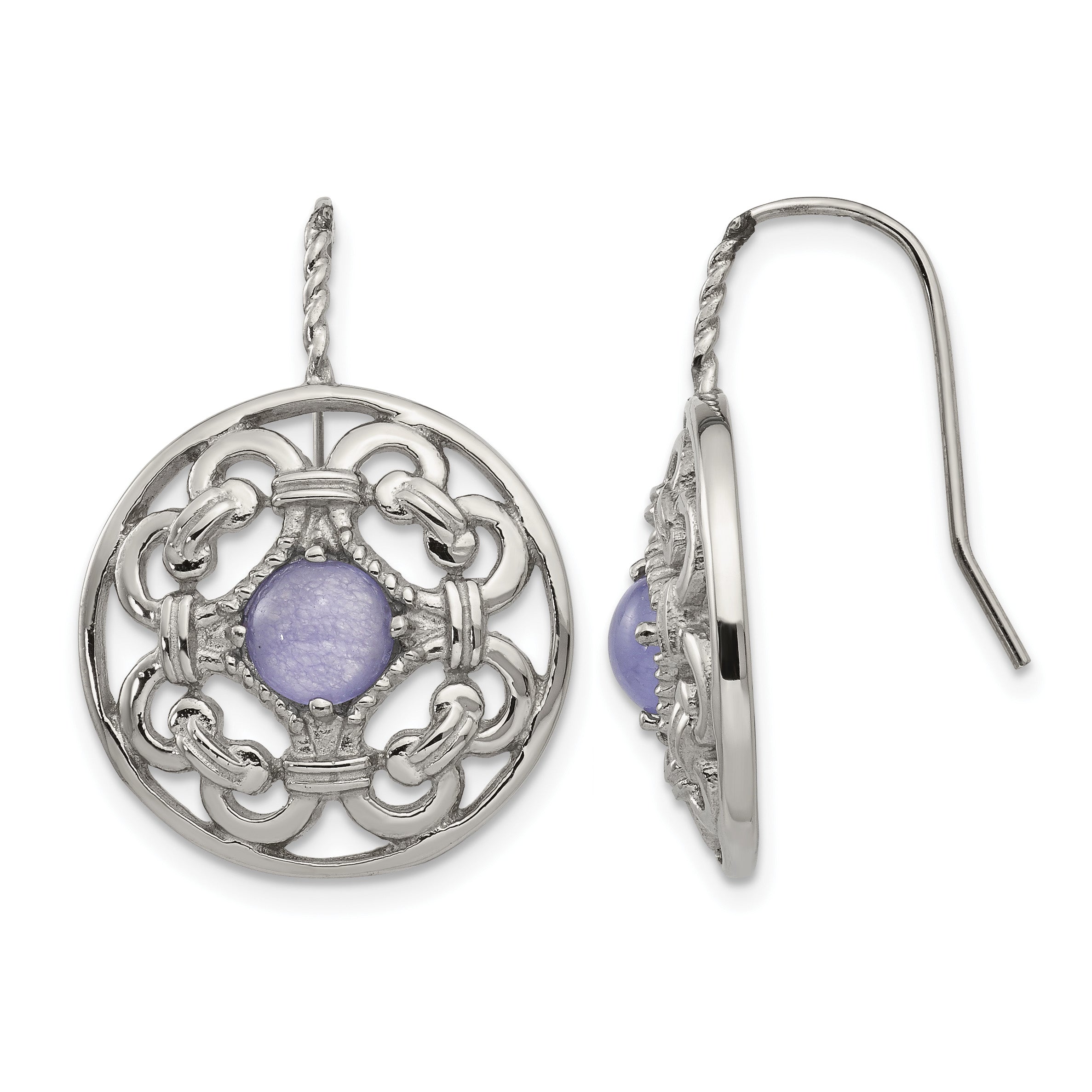 Stainless Steel Polished Drop Dangle Earrings for Women
