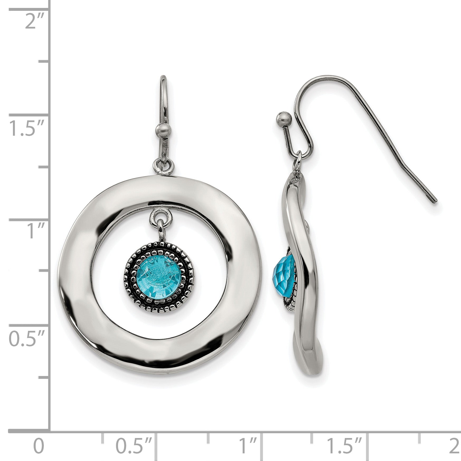 Stainless Steel Polished Drop Dangle Earrings for Women