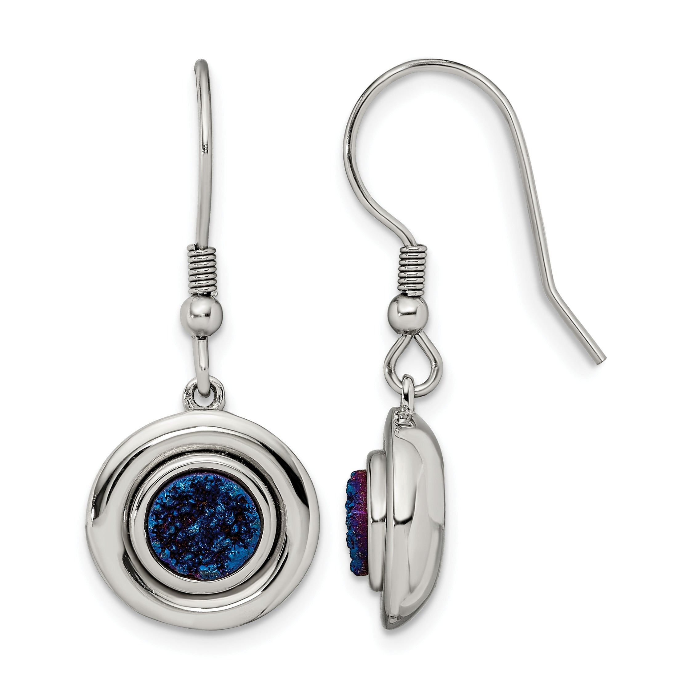 Stainless Steel Polished Drop Dangle Earrings for Women