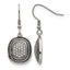 Stainless Steel Polished & Antiqued Cubic Zirconia Drop Dangle Earrings for Women