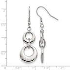 Stainless Steel Polished Drop Dangle Earrings for Women