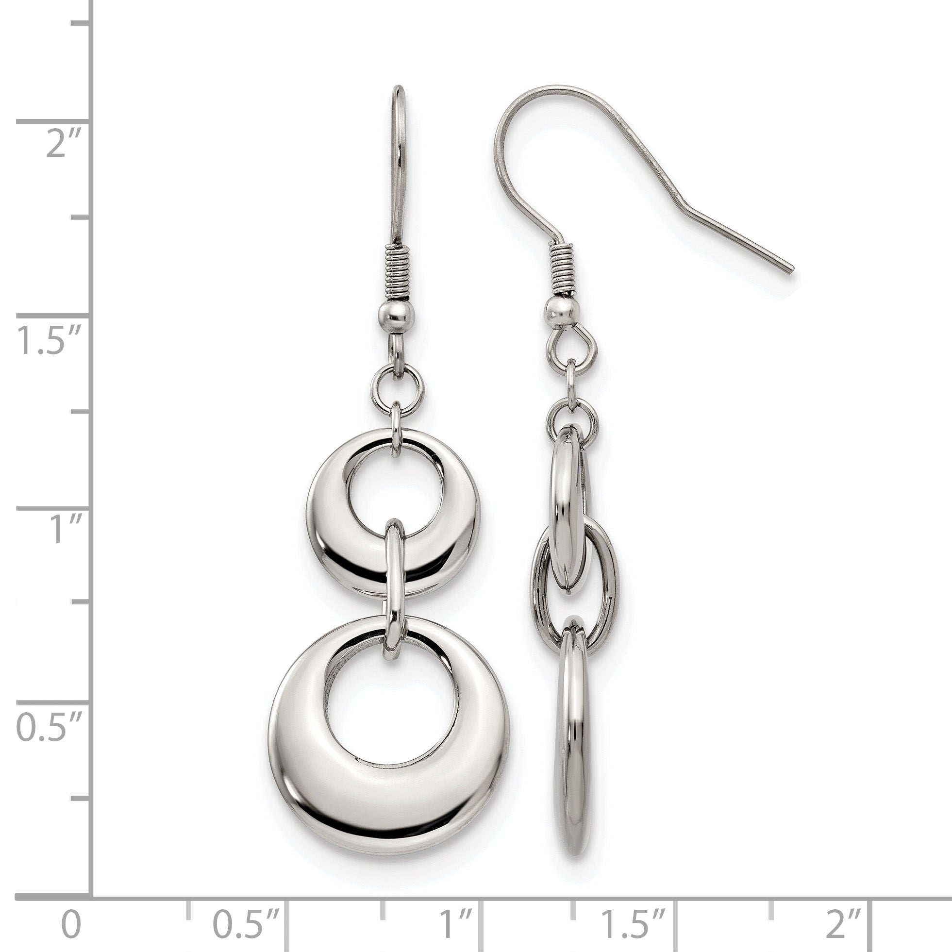Stainless Steel Polished Drop Dangle Earrings for Women