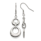 Stainless Steel Polished Drop Dangle Earrings for Women