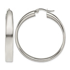 Stainless Steel Polished Hoop Earrings for Women