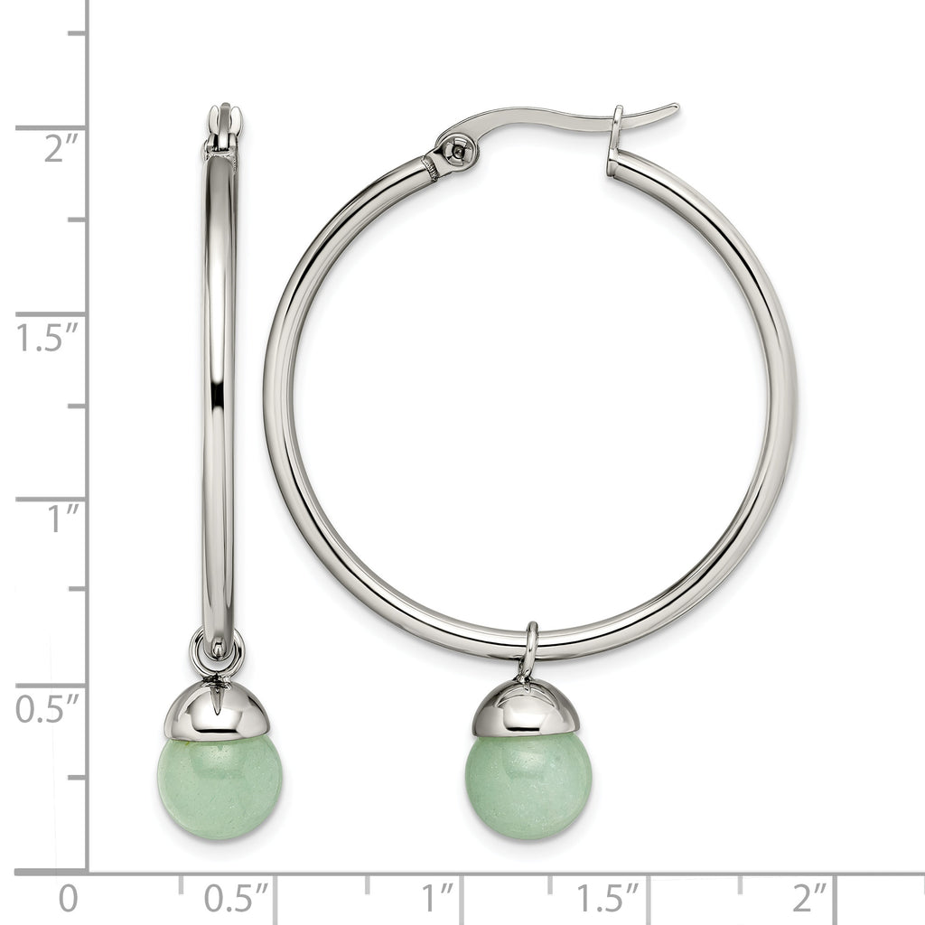 Stainless Steel Polished Hoop Earrings for Women