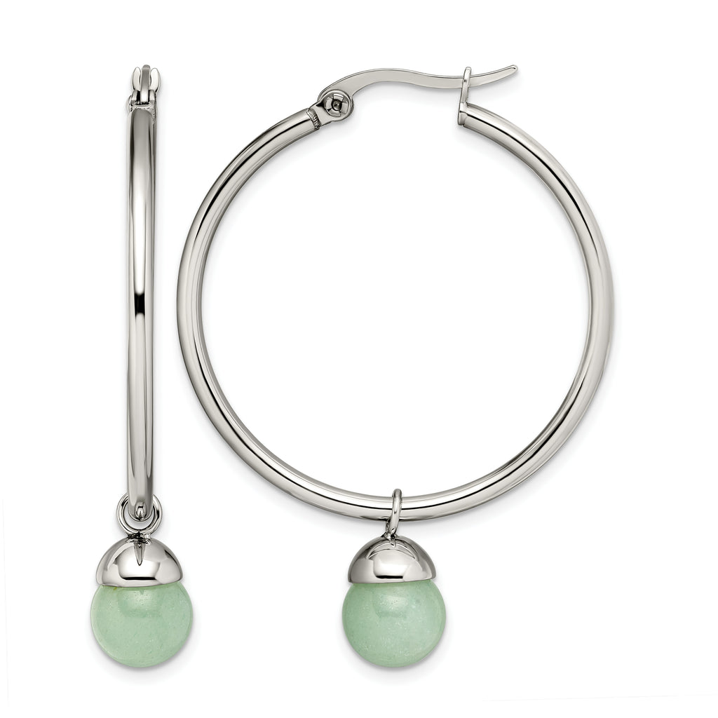 Stainless Steel Polished Hoop Earrings for Women