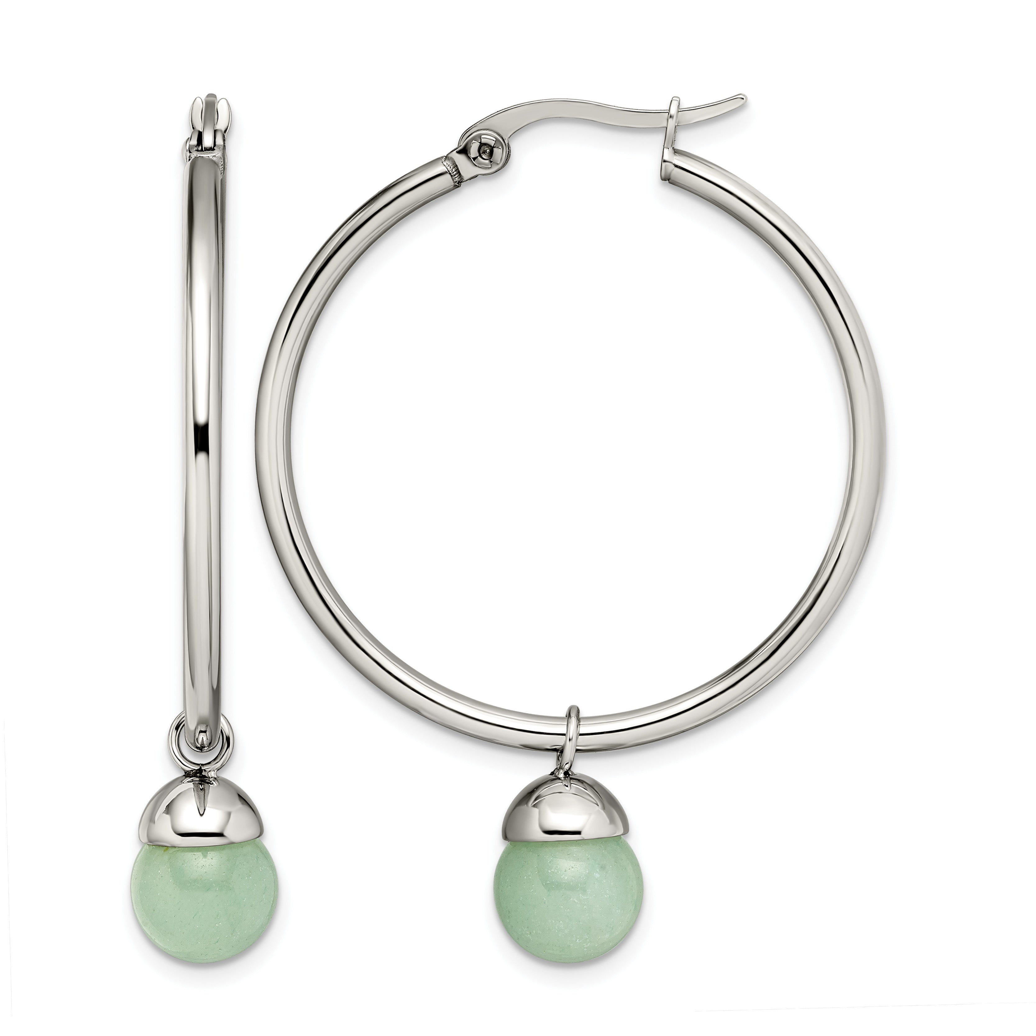Stainless Steel Polished Hoop Earrings for Women