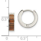 Stainless Steel Enamel Polished Round Hinged Huggie Hoop Earrings for Women