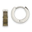 Stainless Steel Enamel Polished Round Hinged Huggie Hoop Earrings for Women