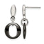 Stainless Steel Ceramic Polished Drop Dangle Earrings for Women