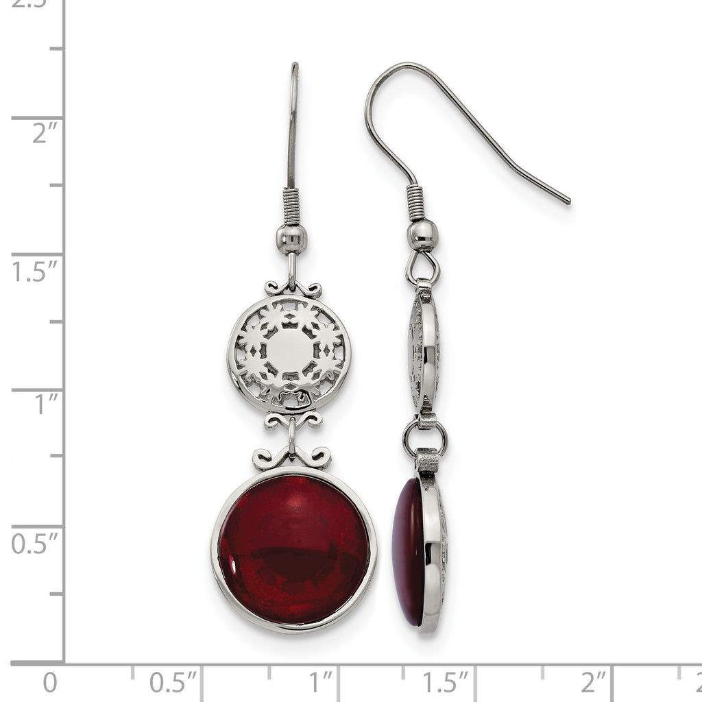 Stainless Steel Polished Drop Dangle Earrings for Women