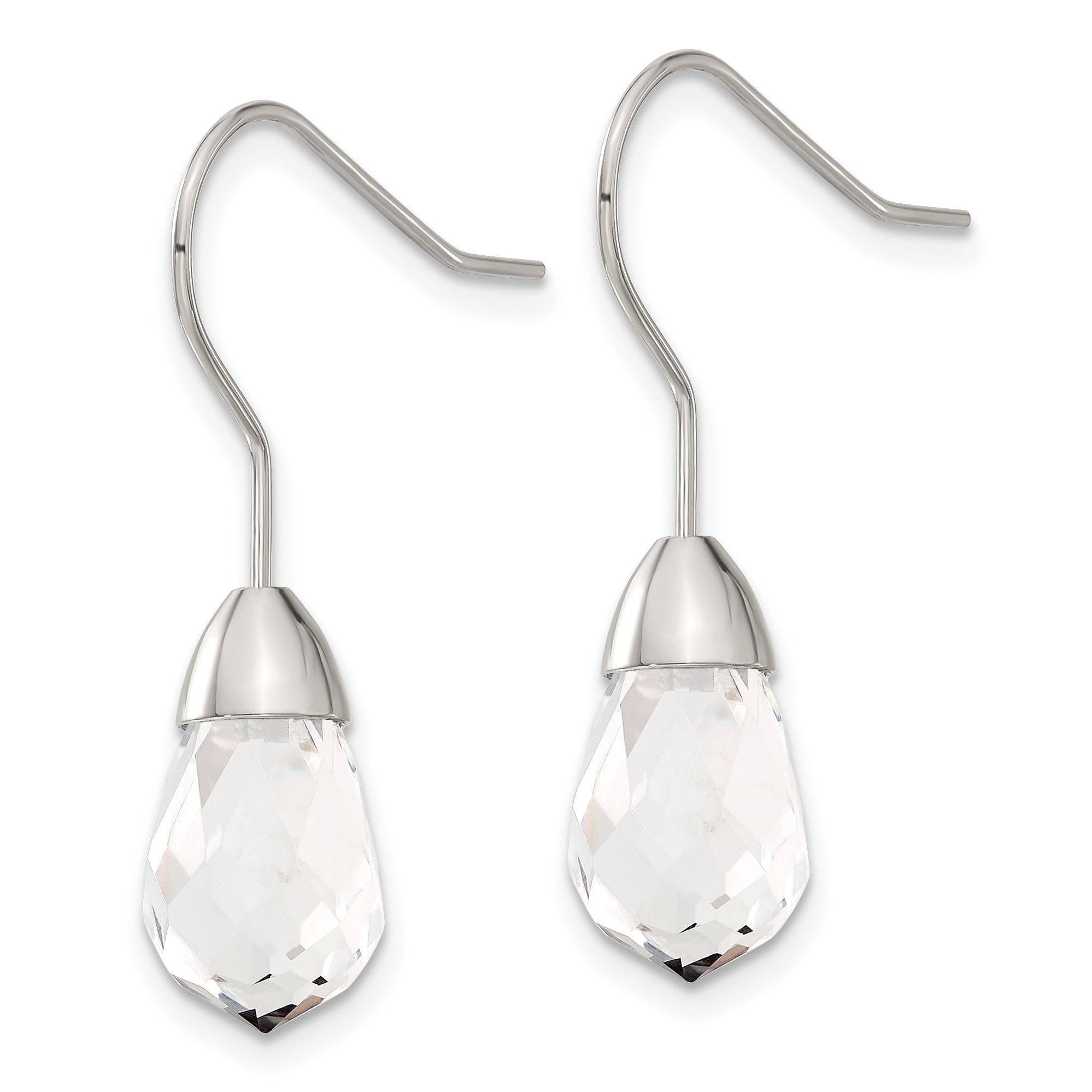 Stainless Steel Polished Drop Dangle Earrings for Women Secondary image