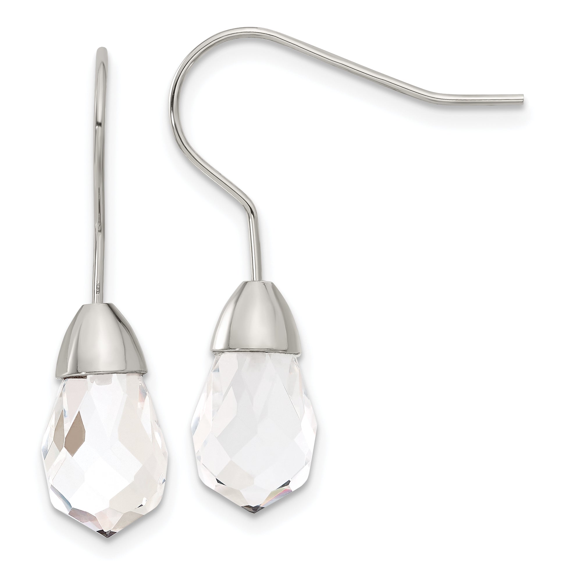 Stainless Steel Polished Drop Dangle Earrings for Women Main image