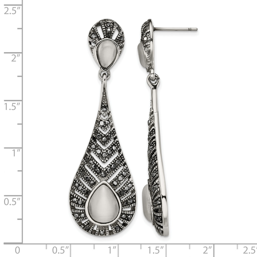 Stainless Steel Polished Drop Dangle Earrings for Women